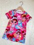 Toddler Girls Short Sleeve Figure Graphic Tie Dye Casual Princess Dress For Party Kids Summer Clothes