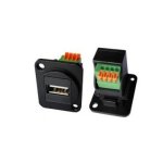 USB Panel Mount Connector With Quick Press Release