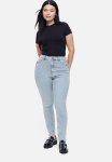 Curvy Fit Ultra High Ankle Jeggings - Blue