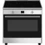 Smeg 90CM Stainless Steel Electrical Cooker With Induction Hob - CG90CIXT