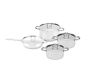8 Piece Stainless Steel Cookware Set With Lids 16CM-32CM