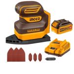 Ingco - Cordless Brushless Mouse Sander With 4.0AH Battery & Charger