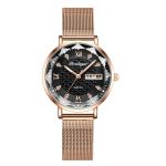 High-end Luxury Women's Watch With Black Dial And Water Resistance