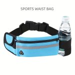 Men's Running Waist Bag With Water Bottle Holder Outdoor Sport Belt Bag With Reflective Causal Portable Trendy Crossbody Bag For