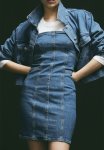Denim Bandeau Dress - Denim Blue