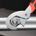 Universal Adjustable Wrench Multi-purpose Non-slip Grip Stainless Steel Open End Head Mechanic's Workshop Hand Tool - 1PC