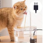 1.5L Cat Water Fountain USB Power Pet Water Dispenser Cat Drinking Fountain With Faucet Kits Filter Cat Fountain
