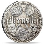 Yes No Challenge Coin Decision Maker Divination Coin Silver