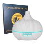 400ML White Marble Design Aromatherapy Diffuser With 8 Essential Oils Set