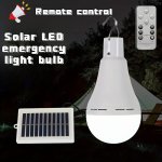 Solac Solar Powered LED Emergency Light Bulb With Remote Control 7W Rechargeable USB Portable Solar Hanging Lamp For Outdoor Hik