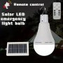 Solac Solar Powered LED Emergency Light Bulb With Remote Control 7W Rechargeable USB Portable Solar Hanging Lamp For Outdoor Hiking Fishing Lithium Battery Included Wireless