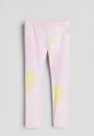 Printed Jersey Leggings - Light Pink Patterned
