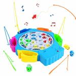 Outdoor Toys Fishing Pool Electric Magnetic Ocean Wood Fishing Toy