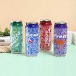 Cold Drink Crystal Can With Straw 400ML - Green