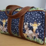 Travel Bag Hospital Bag Duffel Bag Navy Safari Dotted
