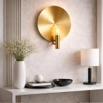 Aurelius Brushed Gold Wall Light