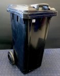 80L Black Wheelie Bin