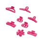8 Pieces Women's Acrylic Painted Large Hair Claw Clips - Rose Pink
