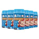 Gerber Stage 3 Baby Food Oatmeal Banana Strawberry Cereal Whole Grains Iron Baby Oatmeal Cereal 6-PACK