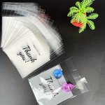 100PCS Small Thank You Printed Self-sealing Opp Bags For Gifts Cookies Candy Jewelry Accessories Package Storage Small Business