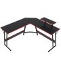 L Shaped Gaming Desk Computer Office Table Workstation With Monitor Stand