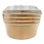 Kraft Bowl & Lid 590ML Pack Of 5