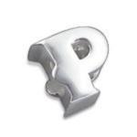 A3 - 925 Sterling Silver Letters Or Initials European Charm Beads From A-z - P