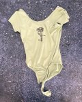 Pink Angel Green Flower Top 8 9Y