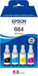 Epson 664 4-COLOR Ink Bottle Multipack Black Cyan Magenta Yellow