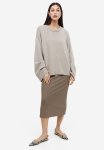 Ribbed Skirt - Beige