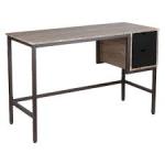Everfurn Rampart Office Desk With Two Drawers Powder Coated Steel Adjustable F