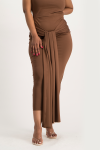 Savannah Wrap Tie Detail Skirt - Pinecone - L