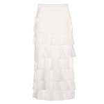 Tiered Frill Skirt - White Free