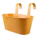 Orange Hanging Planter With Dual Hooks Compatible With Balcony