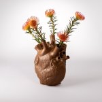 Pumping Love Heart Vase - Large - Sand