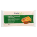 Crystal Valley Cheddar Flavoured Full Cream Processed Cheese Slices Pack 400G