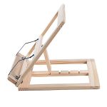 Adjustable Wooden Book Stand With Iron Page Clips - 30CM