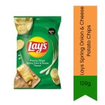 Spring Onion & Cheese Potato Chips 120G Creamy Cheese Flavoured Chips Crunchy Savoury Snack South Africa India Bazaar - 120G