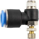 AirCraft Flow Control Swivel Elbow Pu 10MM X 1 8" M