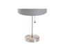 Lamp Table-metal Base-grey Fabric Shade