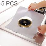 5 Pcs Gas Furnace Surface Ultra-thin Fibre Material Stovetop Protective Cleaning Pad Size: 27 27CM Silver