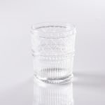 - Deco Hand Pressed Tumbler Glass Set Of 4