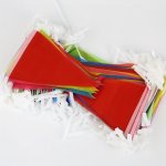 50M Multicolor Pennant Banner Flags - Perfect For Festive Parties Christmas Halloween And More - No Feathers No Electricity Requ