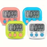 1PC Digital Kitchen Timer Big Digits Loud Alarm Magnetic Backing Stand For Cooking Baking Sports Games Office Comes Without 1 Aa