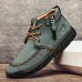 Men's Handmade Stitching Casual Ankle Boots Microfiber Walking Sneakers Men's Shoes Summer