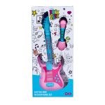 Electronic Guitar & Microphone Set Pink