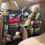 1PC Car Backseat Organizer With Table Holder Storage Pocket Seat Back Protector Kick Mat For Kids Toddlers Travel Accessory