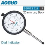 Accud Dial Indicator Flat Back 20MM AC229-020-12