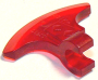 Parts Minifigure Weapon Axe Head With Clip 53705 - Trans Red