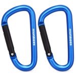 Munkees Small Carabiner Clip Keychain 2 Pack MINI Caribeener 2 Inch To 3" For Keys Aluminum Alloy Biner Lightweights For Bottle